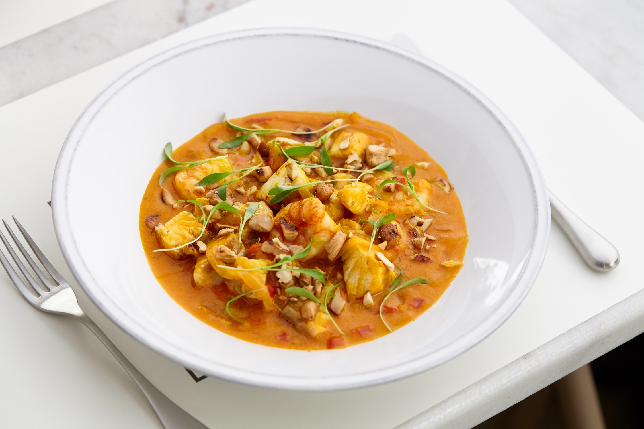 Moqueca de Corvina e Camarão